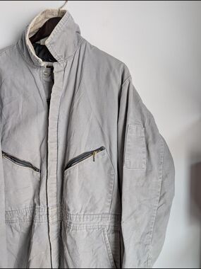Vintage Walls Zero-Zone Insulated Coveralls Mens Large Regular Gray Duck Canvas